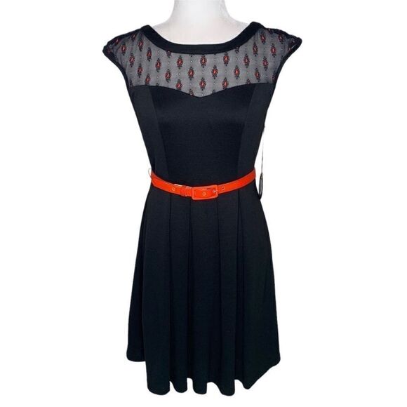 Anthropologie Eva Franco Red and Black Polka Dot Mini Dress | Size 4 - Picture 3 of 10